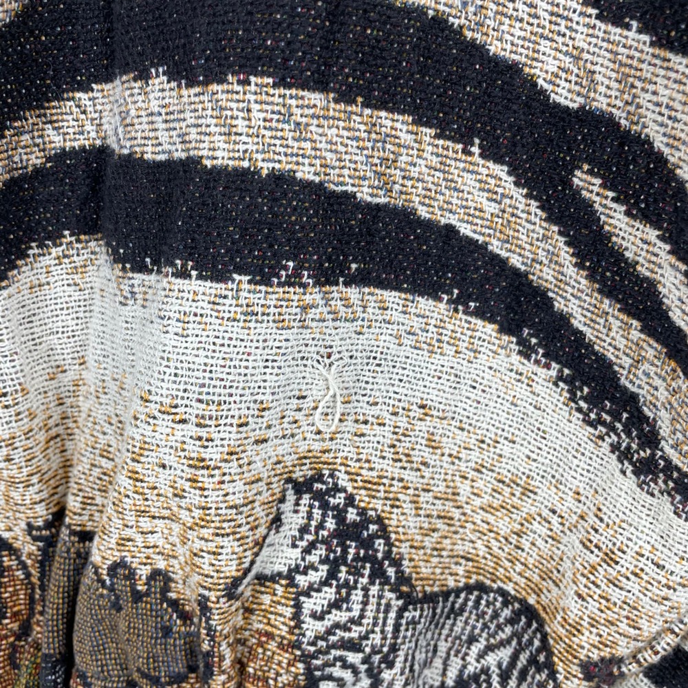 Painted Pony Vintage Safari Zebra Tapestry Jacket Cotton Made in Texas One Size - Picture 7 of 7